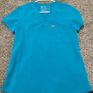 Figs Teal Catarina Top